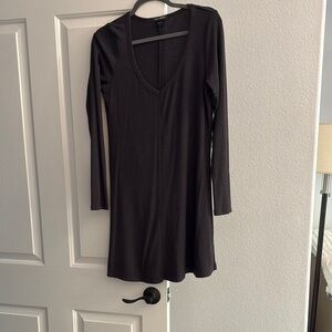 Billabong Black Long Sleeve Ribbed Dress